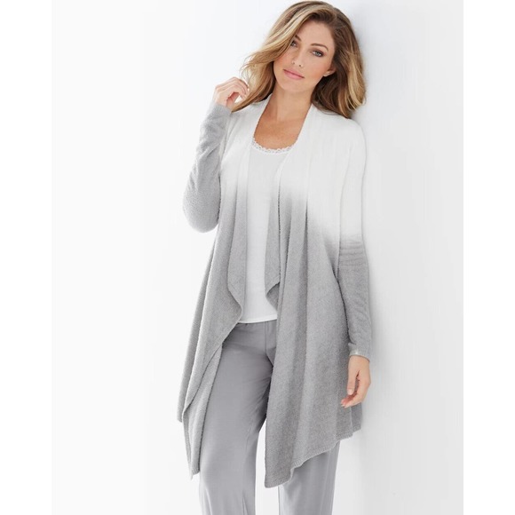 Barefoot Dream Sweaters - Barefoot Dreams Ombre Cozy Calypso Wrap Cardigan Off White Gray Size S / M 436